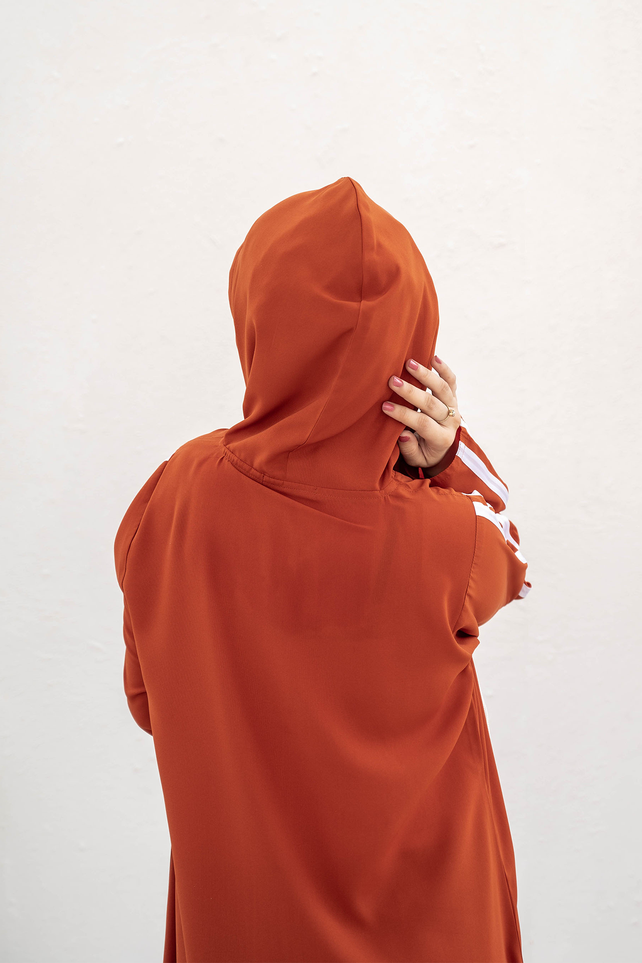 Modest Hoodie Abaya – Neon Orange