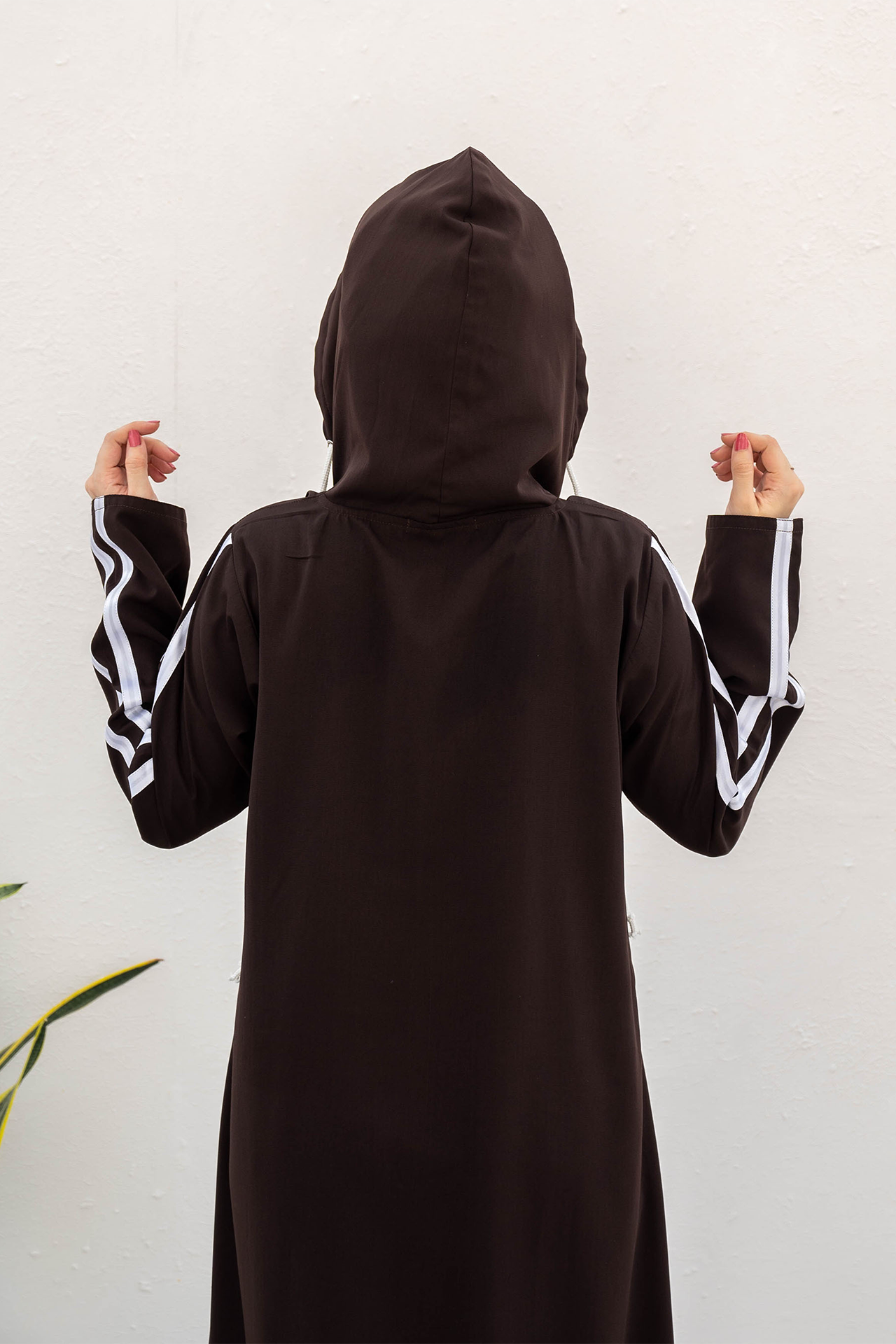 Modest Hoodie Abaya – Dark Choco