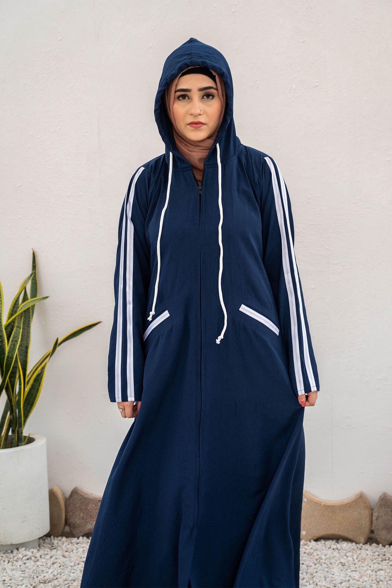 Modest Hoodie Abaya – Royal Blue