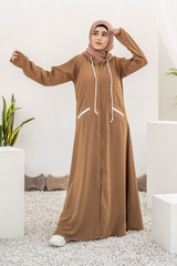 Modest Hoodie Abaya – Camel
