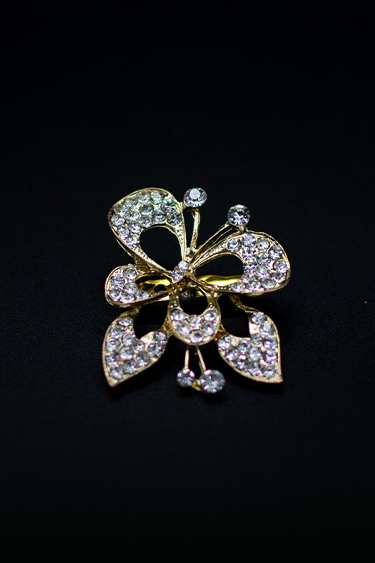 Crystal Butterfly Brooch