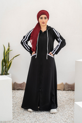 Modest Hoodie Abaya – Black