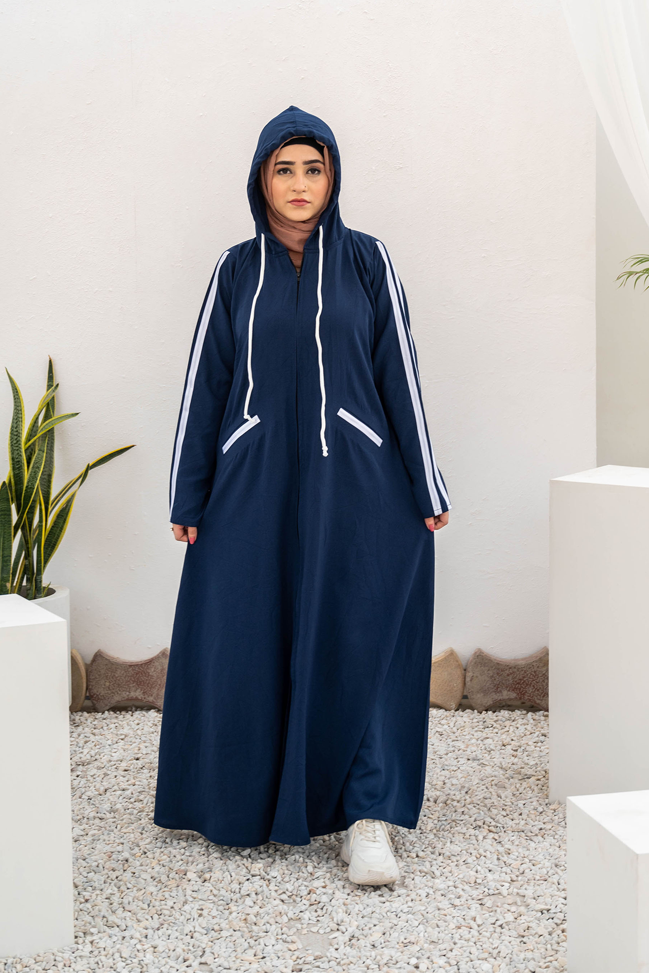 Modest Hoodie Abaya – Royal Blue