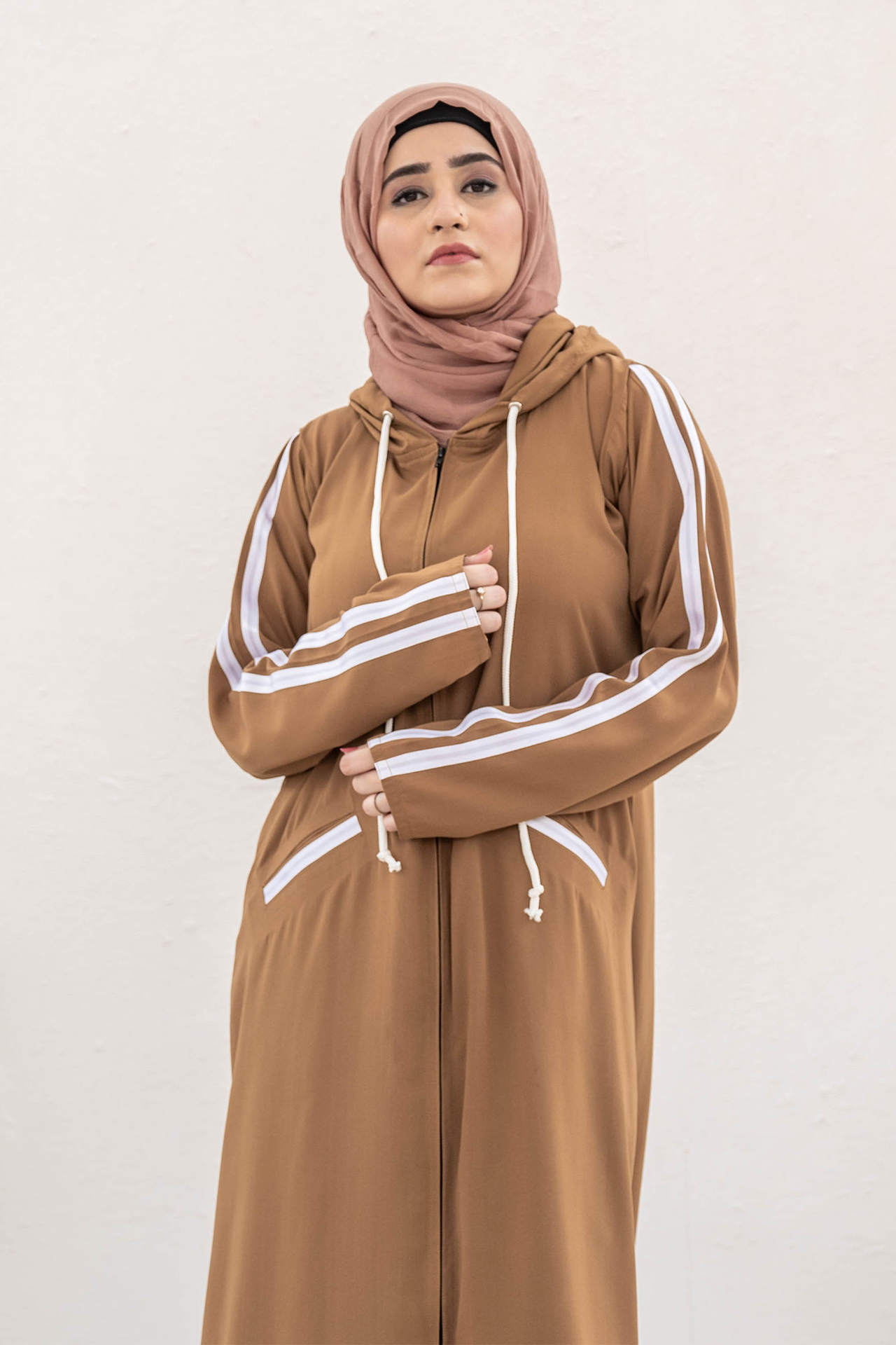 Modest Hoodie Abaya – Camel