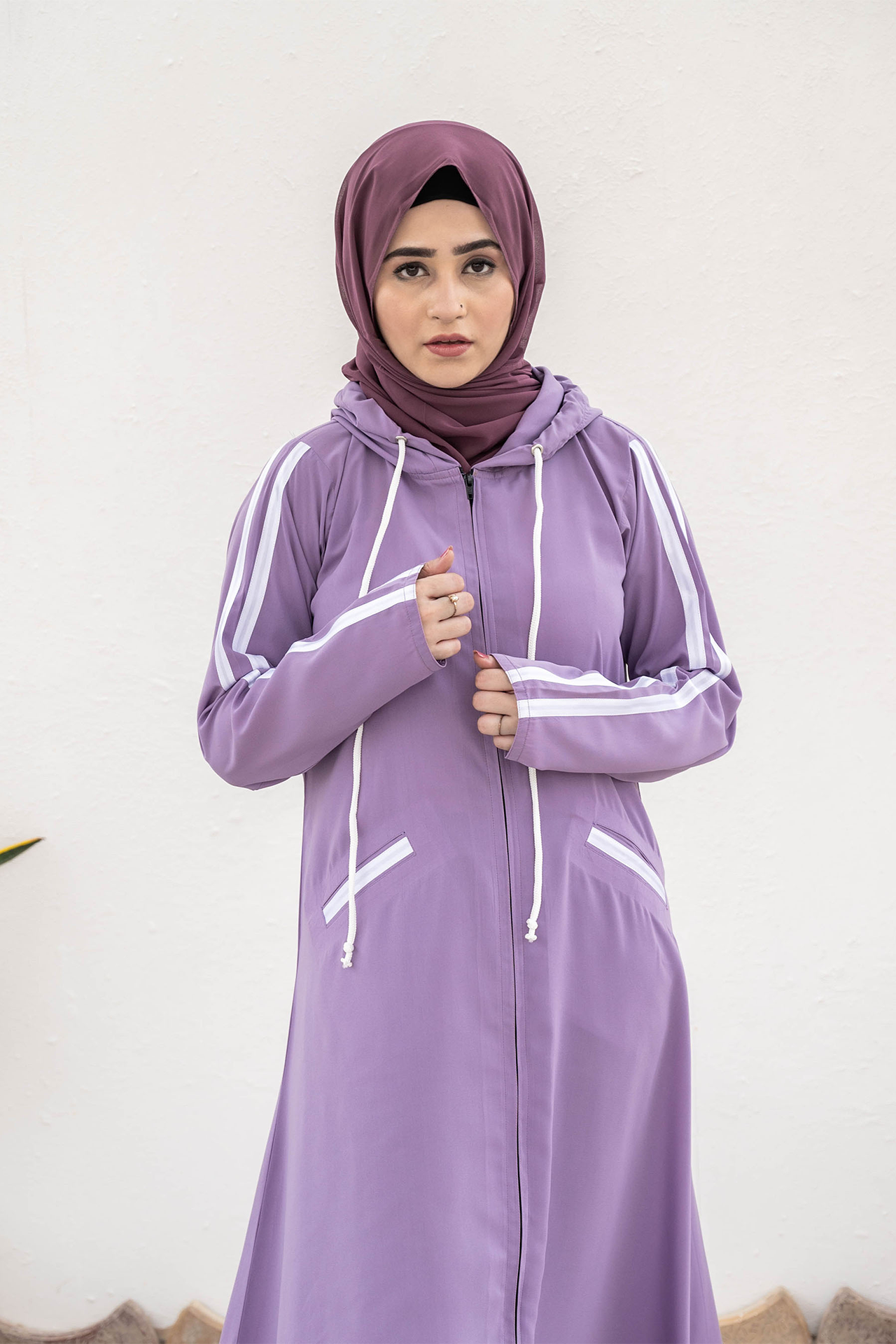 Modest Hoodie Abaya – Lavender