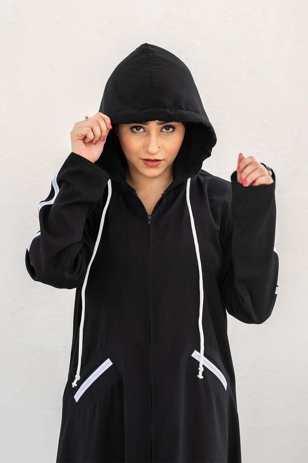 Modest Hoodie Abaya – Black