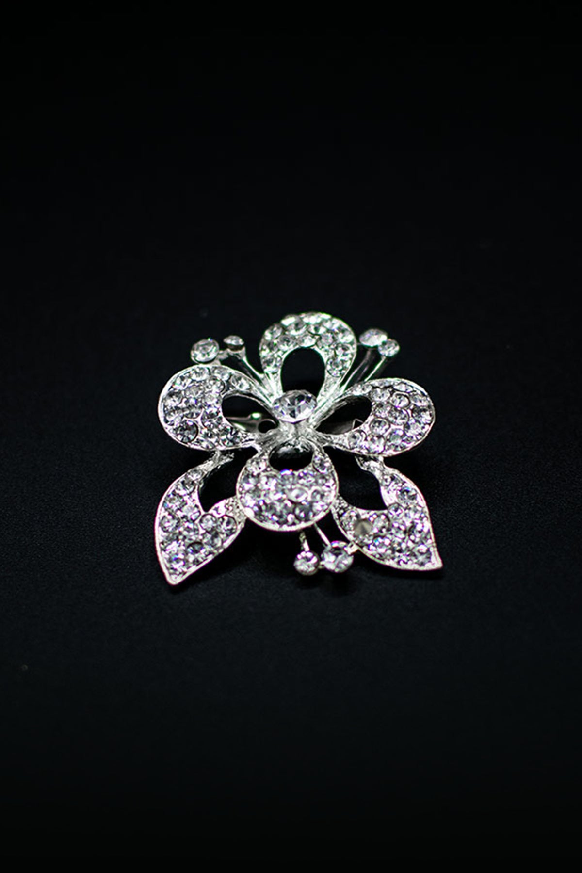 Silver Flowered Brooch