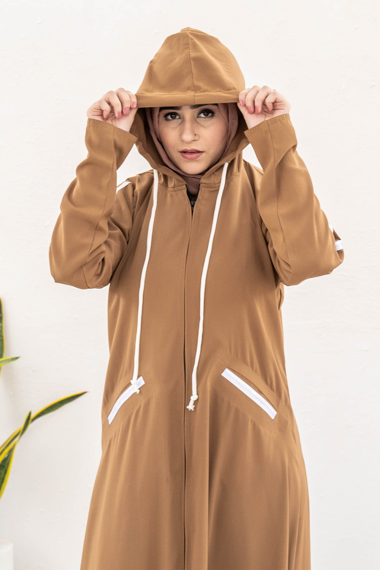Modest Hoodie Abaya – Camel