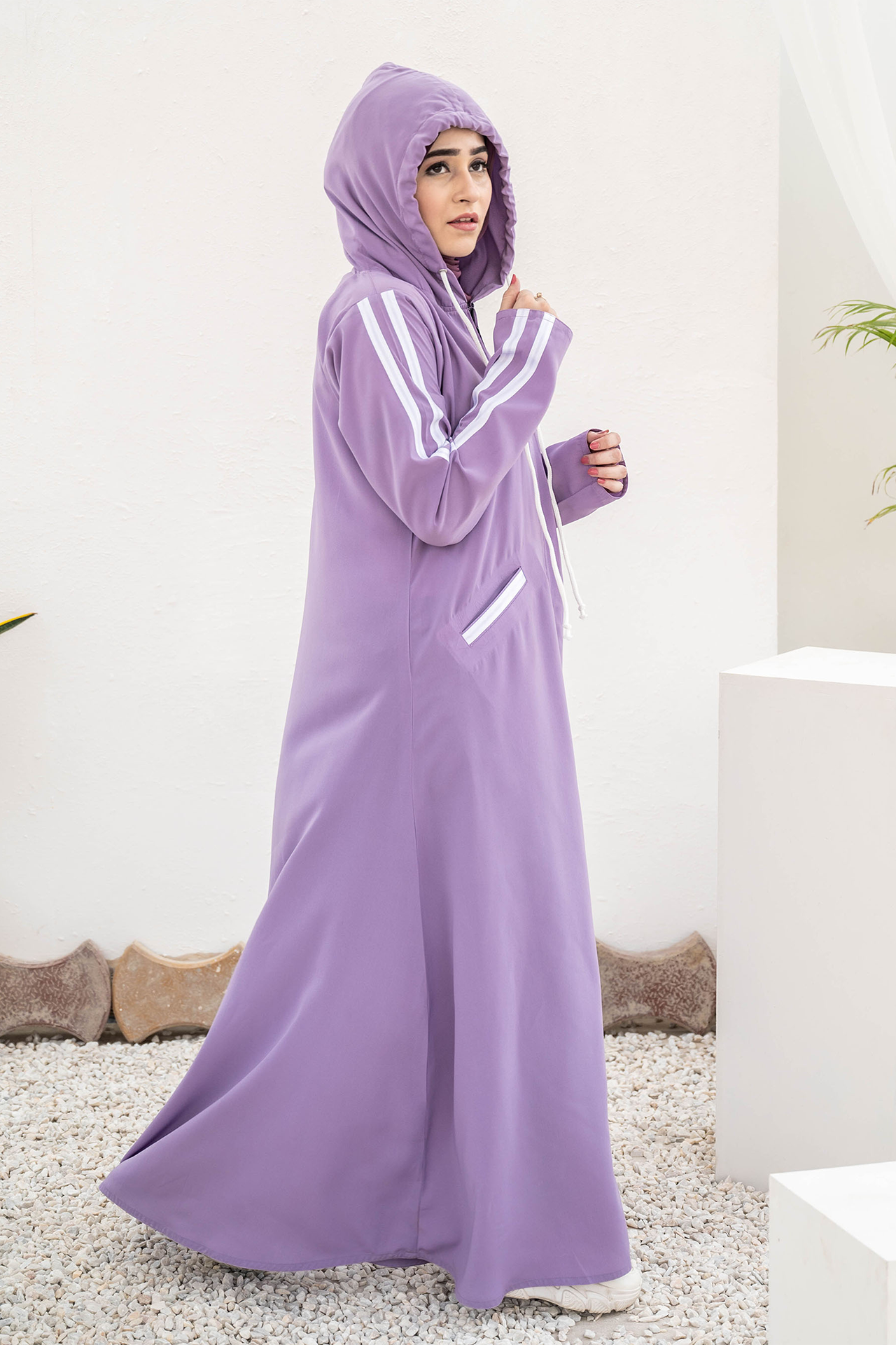 Modest Hoodie Abaya – Lavender