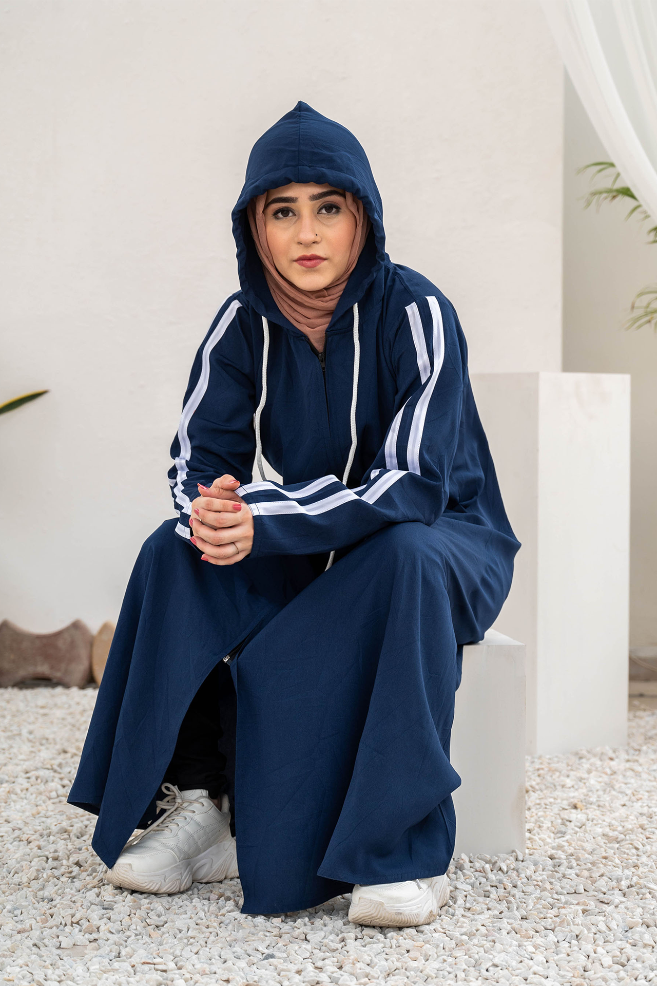 Modest Hoodie Abaya – Royal Blue