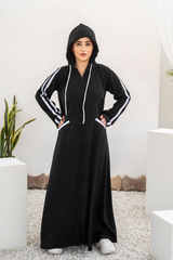 Modest Hoodie Abaya – Black