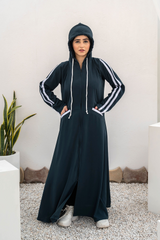 Modest Hoodie Abaya – Deep Ocean