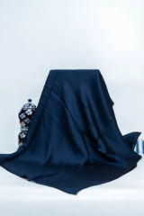 Luxe Crinkle Silk Staller - Navy