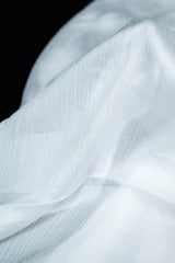 Luxe Crinkle Silk Staller - White
