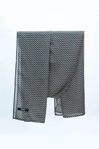 Arrow Art Printed Staller - Black - Jalbaab