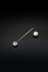Crystal Pearl Pin