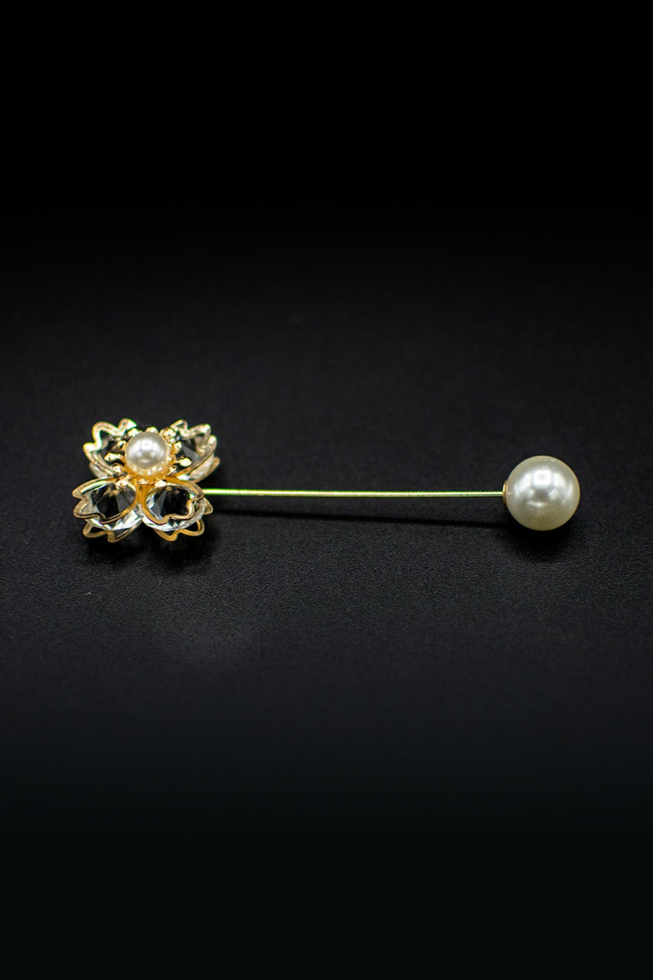 Flowered Pearl Pin