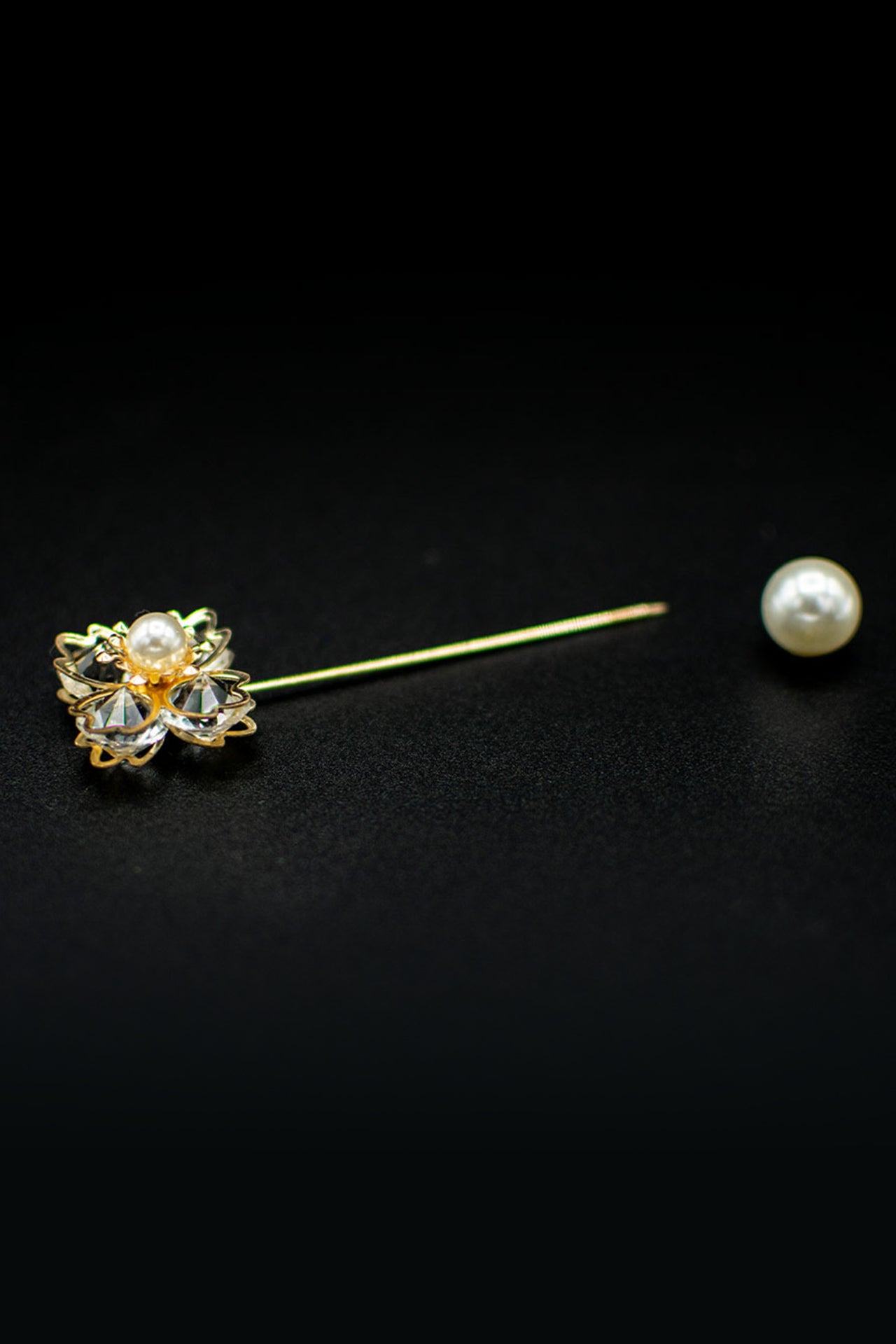 Flowered Pearl Pin