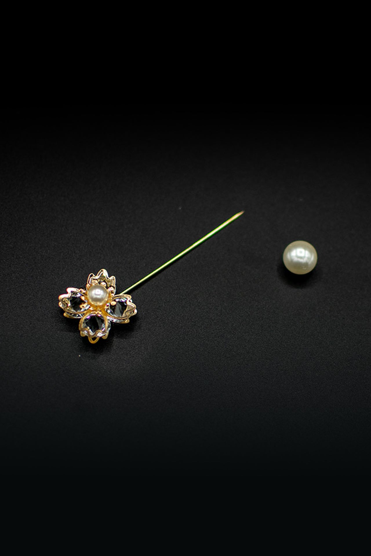 Flowered Pearl Pin