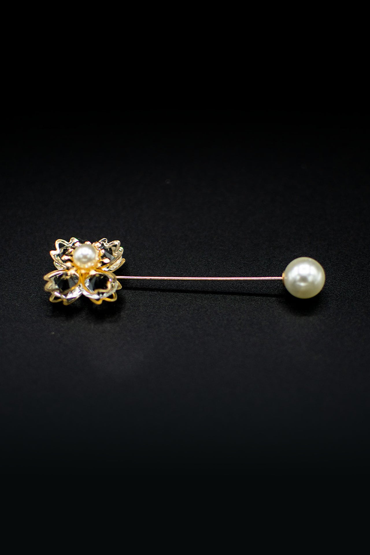 Flowered Pearl Pin