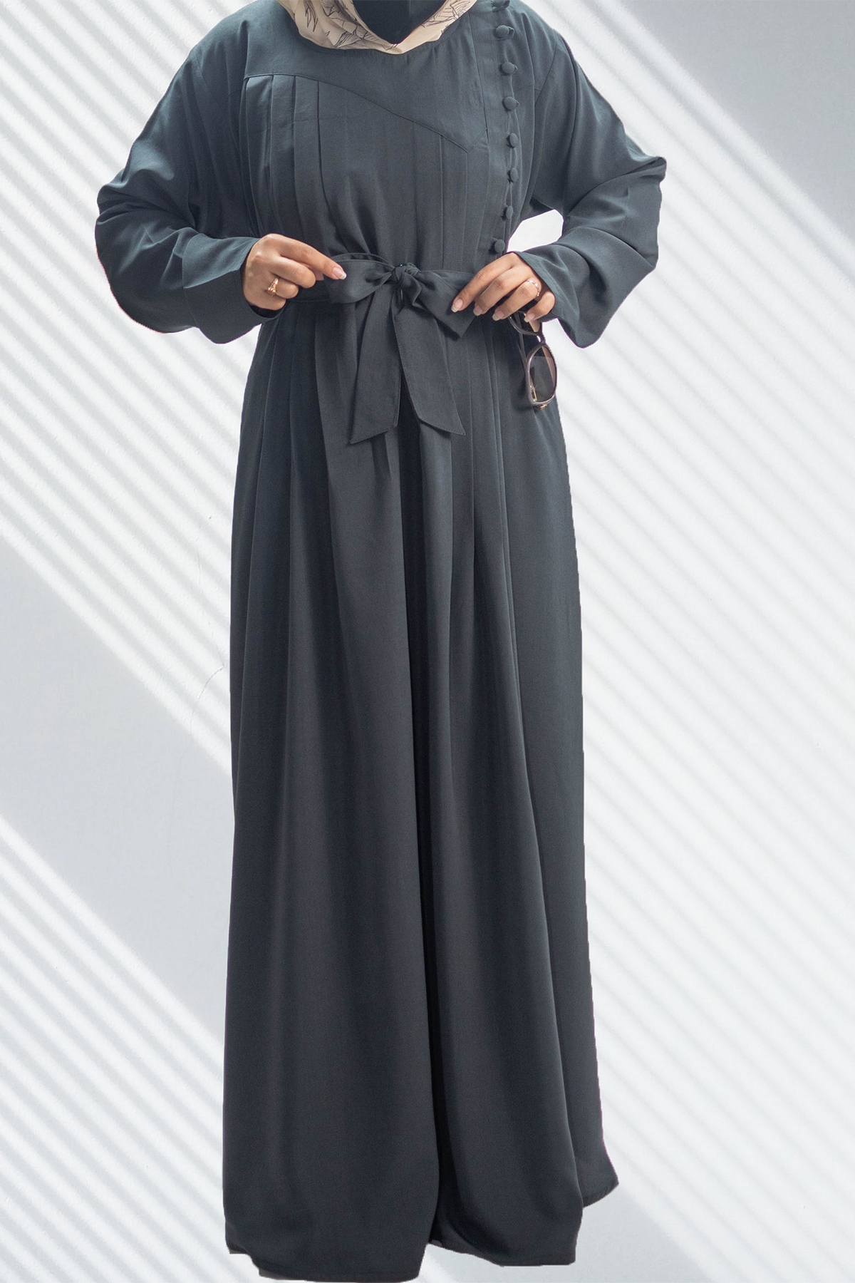 Platted Maxi - Dark Grey
