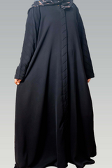 Pure Classy Single Lined Simple Gown Abaya - Black