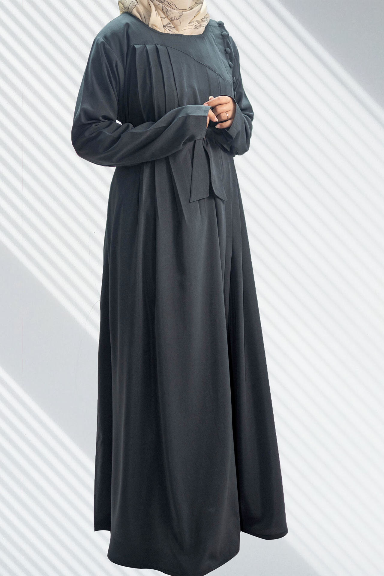 Platted Maxi - Dark Grey