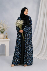 Bahaar - Double Panel Black Maxi Abaya
