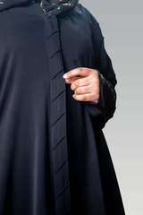 Pure Classy Single Lined Simple Gown Abaya - Black