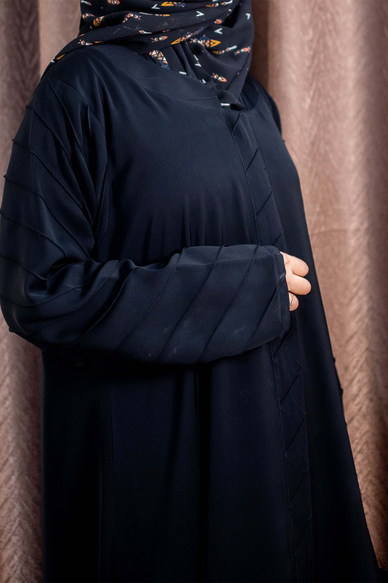 Pure Classy Single Lined Simple Gown Abaya - Black