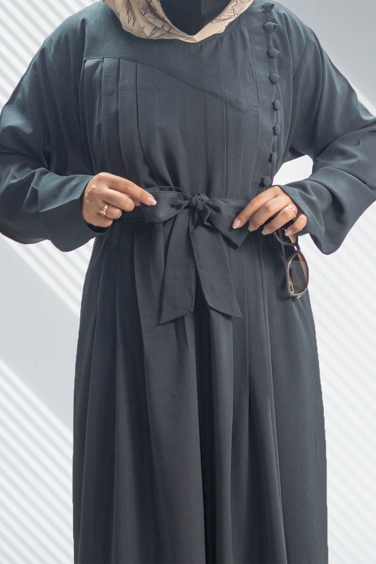 Platted Maxi - Dark Grey