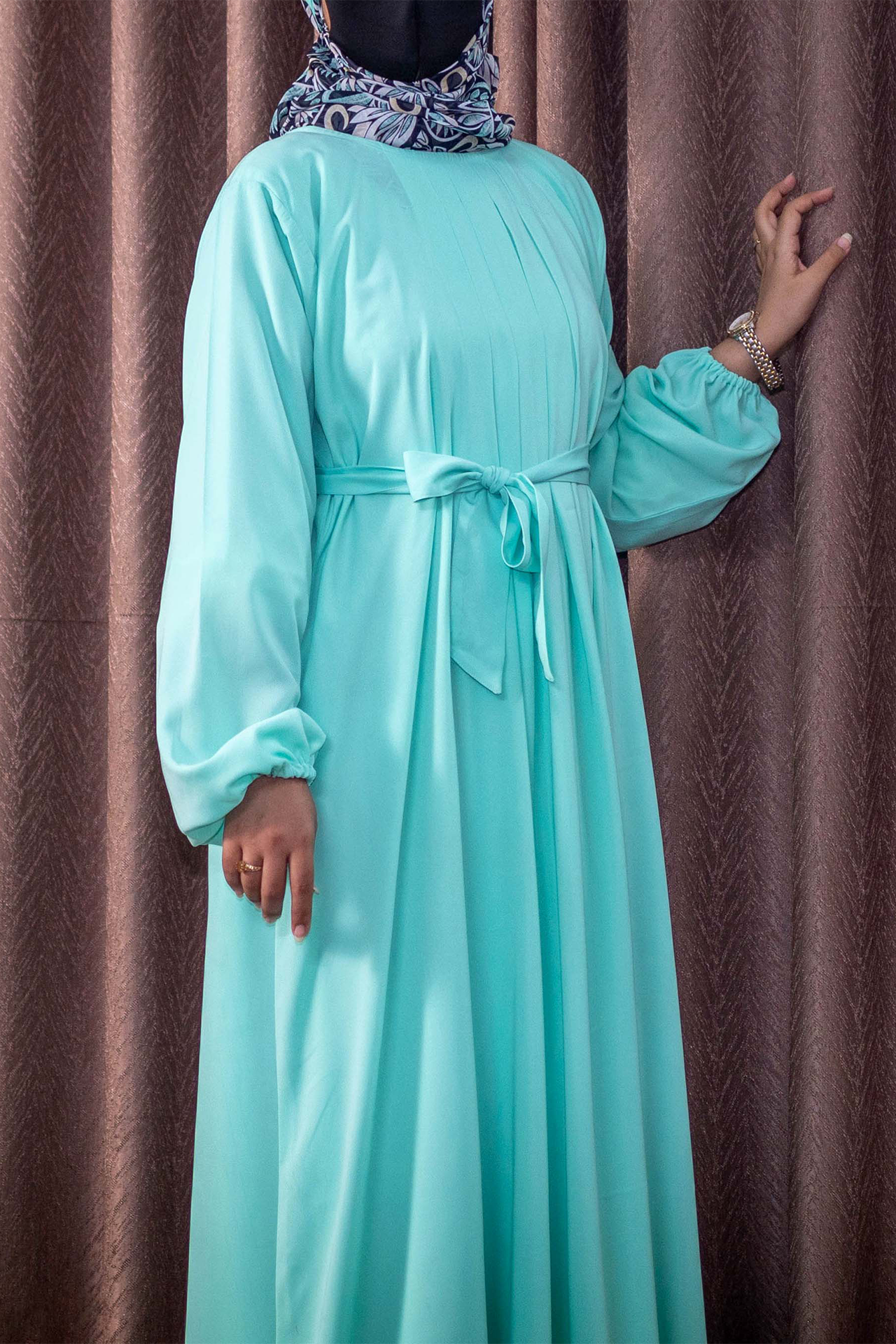 Platted Maxi - Light Green