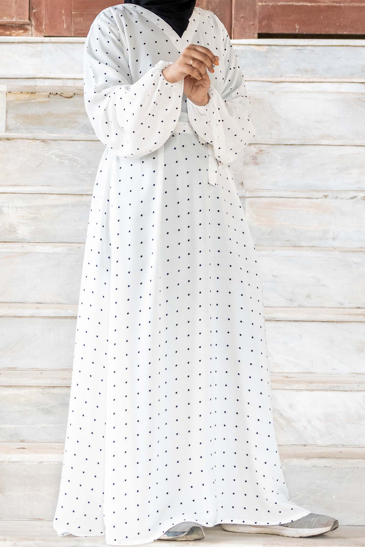 Dotted Printed Maxi - Black