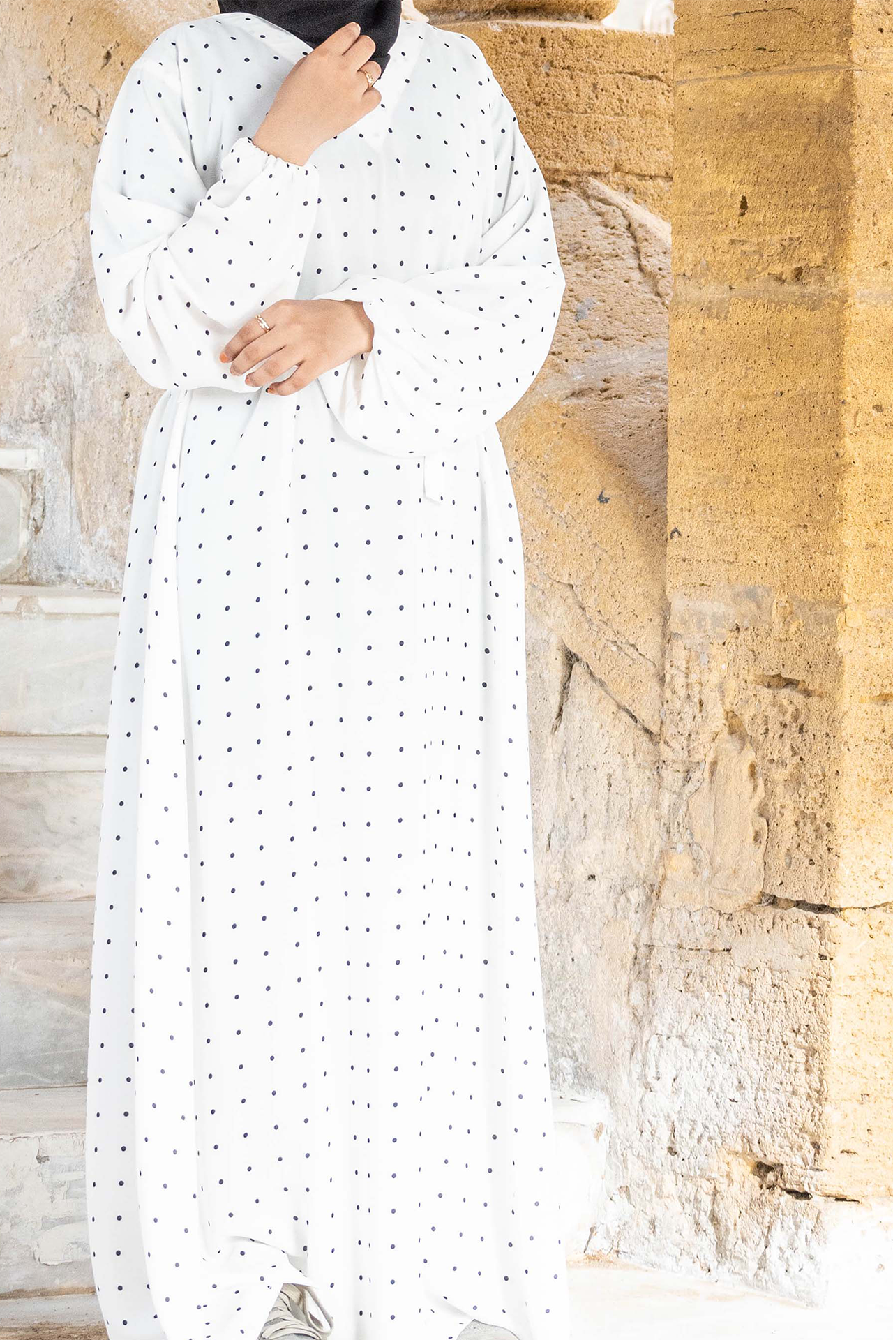 Dotted Printed Maxi - Black