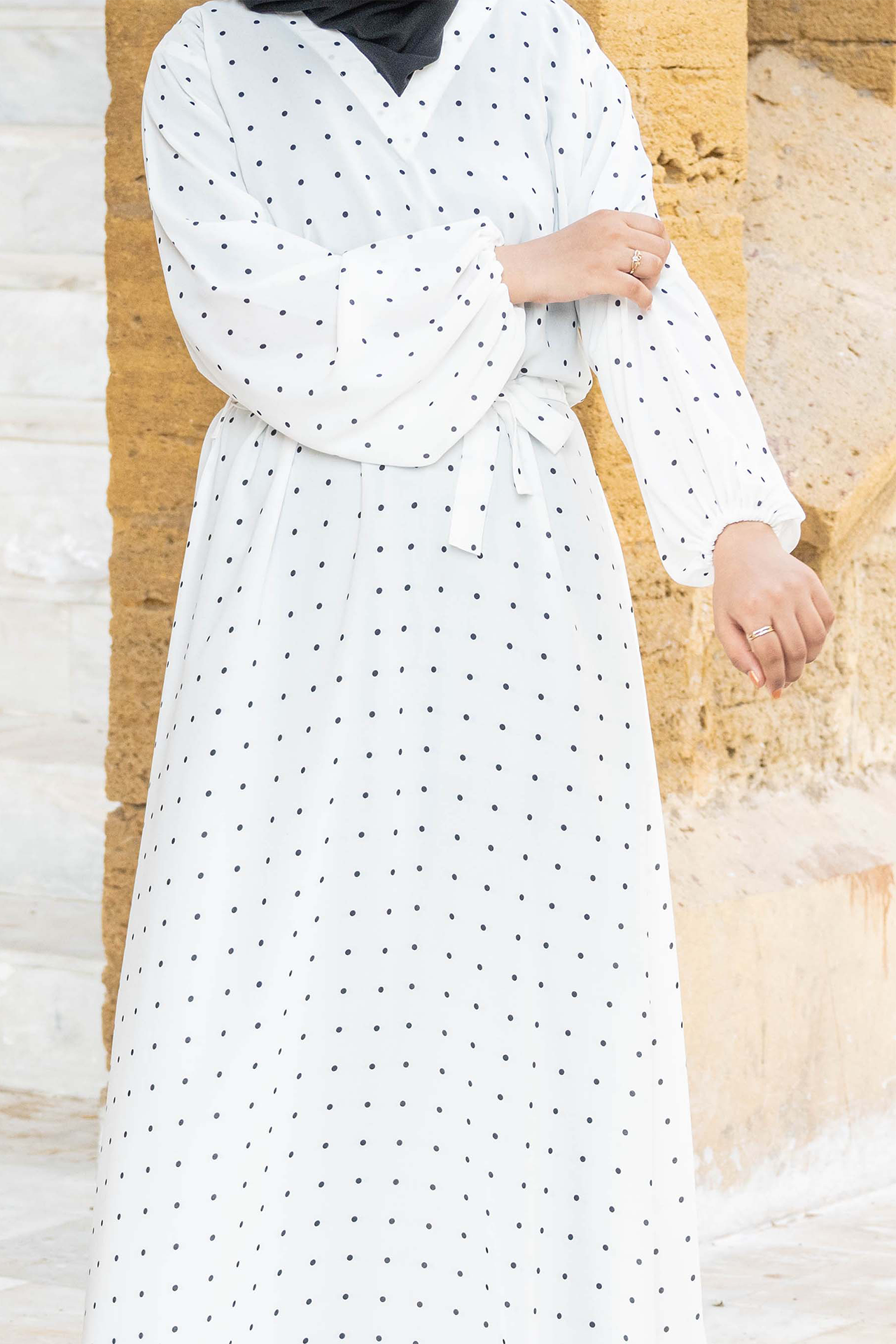 Dotted Printed Maxi - Black